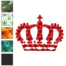 Royalty Crown King Queen, Vinyl Decal Sticker, 40 Patterns & 3 Sizes, #6136