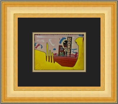 Peter Max The Neon Oasis Custom Framed Print