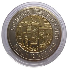 MÜNZE -MEDAILLE - 20 JAHRE WIEDERVERREINIGUNG - DIE MAUER ÖFFNET SICH (UNC)