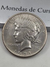 1921 Peace Dollar Key Date High Relief Strong Details ☆ 1413 ☆ From Old Album