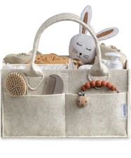 Baby Diaper Caddy Organizer - Nursery Storage Basket for Diaper Station, Baby...