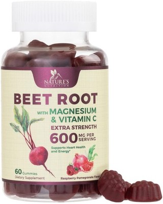Beet Root Supplement Gummies - Superfood with Beetroot 60 Count (Pack of 1) 