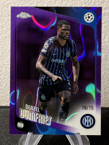 Denzel Dumfries 2025-26 Topps Chrome UCC Purple Lava Refractor #145 /75