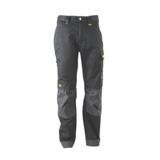 DeWalt Work Trousers Mens Louisiana Regular Fit Black Multi Pocket Cargo 40W 31L
