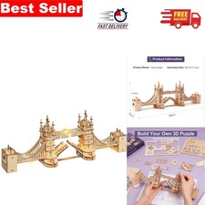 113-Piece Tower Bridge Craft Model - DIY Educational Puzzle for Ages 14+