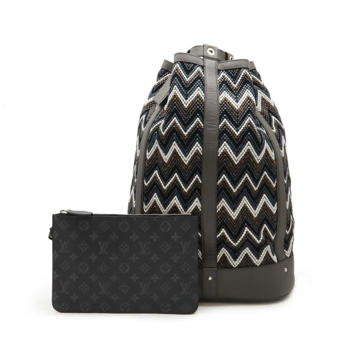 Louis Vuitton Pvc Leather Backpack Women Grey One Size