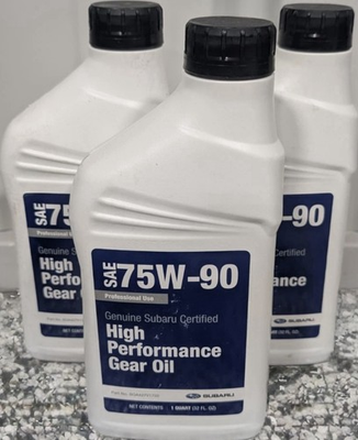 #ad Subaru 75W90 Genuine OEM High Performance Gear Oil SOA427V1700 3 Quart Diff $39.95
