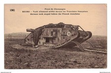 WWI Deutschland Panzer Panzer KO UK Mark Beutepanzer - Frankreich Foto Postkarte