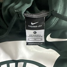 Nike Therma Fit Michigan State Spartans Green Sweatshirt Hoodie Men's Size XL