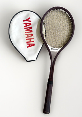Vintage Yamaha YFG 30 XL Fiberglass Tennis Racket & Cover Broken