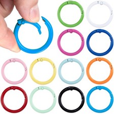 Spring O Rings Keychain,Round Snap Clips,Carabiner for Purse Dog Leash,colors