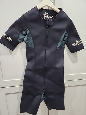 Kutting Weight Sauna Suit  Short Sleeve Neoprene Weight Loss Sweat Suit Black XS