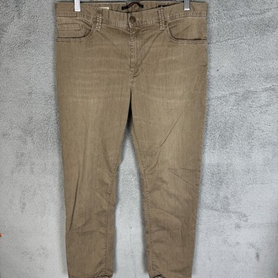Alberto Jeans Mens 34x29 Brown Luxury T400 Denim Modern Fit Preppy