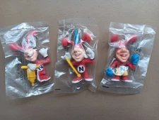 1988 Domino's Pizza Set of 3 Noid Figurines Factory Sealed "Avoid the Noid"