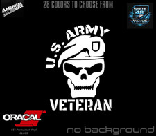U.s. Army Veteran Skull Vinyl Decal Sticker Car Truck Window