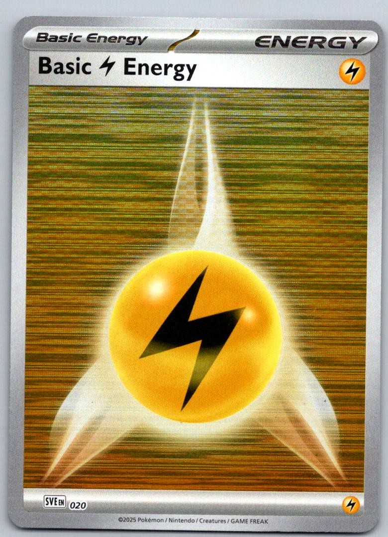 Basic Lightning Energy 020 Reverse Holo SVE: SV Energies Pokemon TCG NM