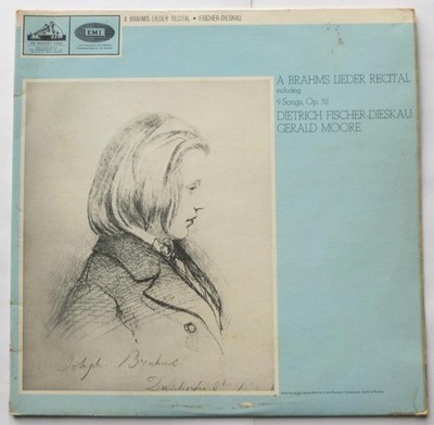 Dietrich Fischer-Dieskau A Brahms Leider Recital LP HMV ASD630 EX/VG 1965 sem...