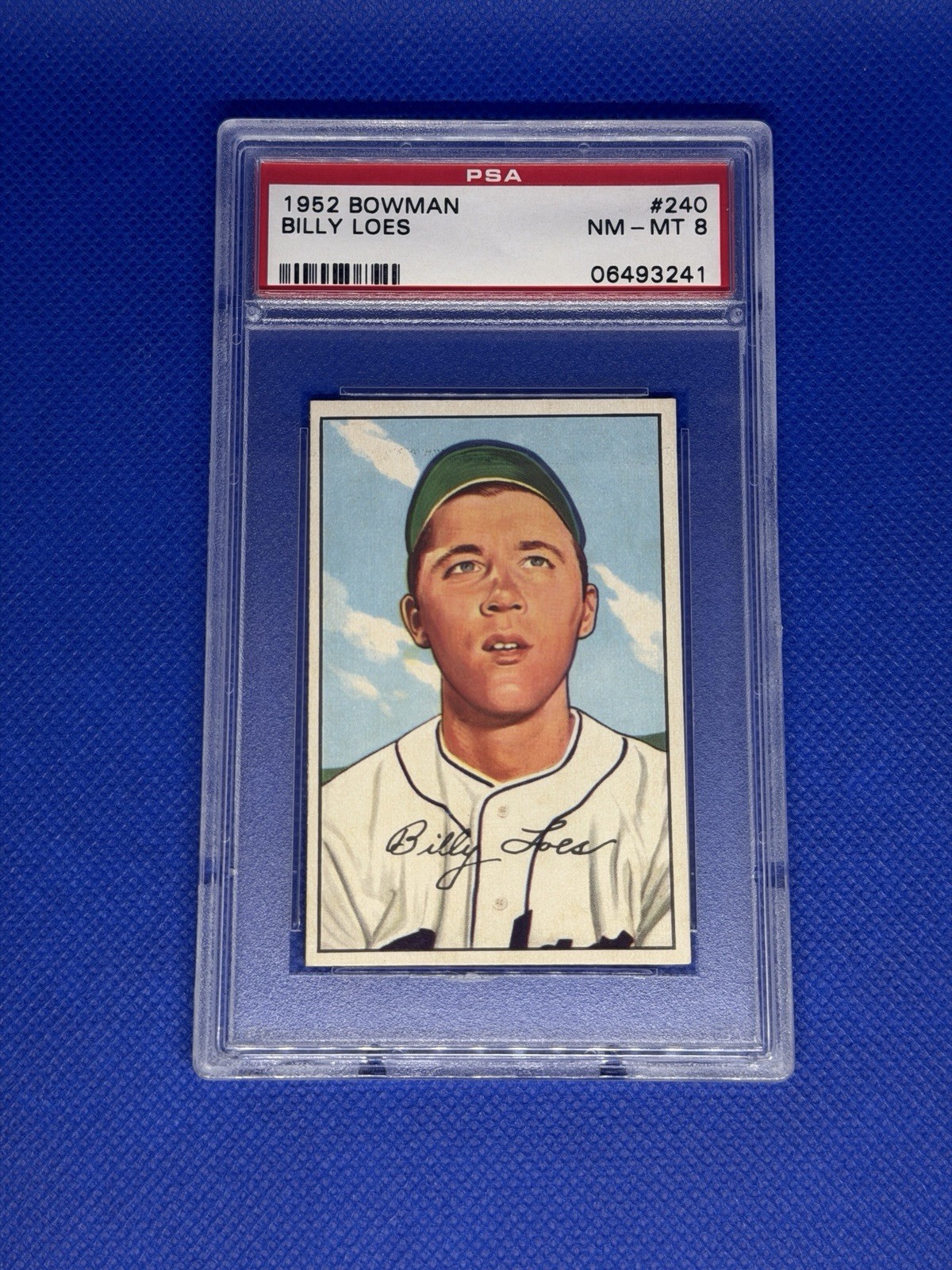 1952 Bowman - Billy Loes #240 (RC) PSA 8