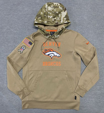 Nike Denver Broncos Hoodie Men Small OnField Camo NFL Salute Service Military S