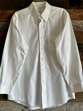 Brooks Brothers Milano Dress Shirt 17-33 White Supima Non-Iron Button Down