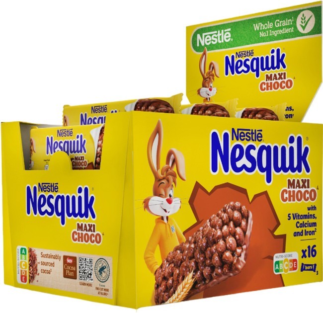 16x NESQUIK Breakfast Cereal Bars with Vitamins and Calcium 25g 0.88oz