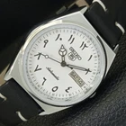 AUTOMATIC VINTAGE REFURBISHED SEIKO 5 JAPAN 6309A MENS WHITE WATCH a441380-1