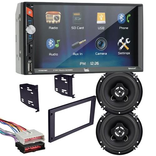 Dual XVM279SPK2 7" Screen Bluetooth AM/FM Radio Car Stereo for 1987-1993 Mustang