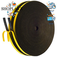 Dichtungsband Selbstklebend Moosgummi 6Mm X 1,5Mm Schwarz 20M 2 Rollen
