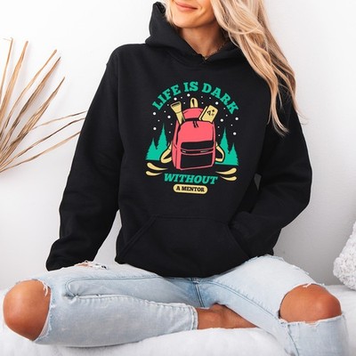 Life Is Dark Without A Mentor Damen Hoodie lustig Vintage Lehrer Geschenk