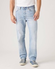 Levis 501 Jeans Men's 34x32 Original Fit Button Fly Straight Light Wash Stretch