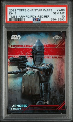 IG-11 2022 Star Wars Chrome #AR8 Mandalorian Armored & Ready RED REFRACTOR 2/5