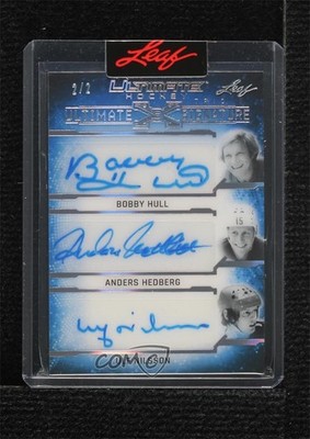 2023 Leaf Ultimate Silver Spectrum 2/2 Bobby Hull Anders Hedberg Auto HOF v9t