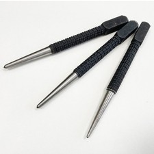 Steel Centre Punch Set 3PCE - 1.5mm 2.5mm 3mm Marking Point Scribe Metal Wood