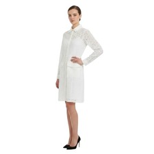 Kensie Shirt Dress Collared Ivory US 10 Elegant Style