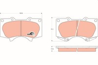 TRW BremsbelÄGe Bremsbelagsatz Vorne Toyota 4 FJ Land Cruiser Prado Mitsubishi