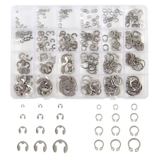 327x Stainless Steel E-Clip C-Clips Circlip Kits Retaining Ring Assortment Set