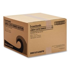 Boardwalk 14X14LNAPW 1-Ply 14" x 14" Linen-Feel Flat Napkins 1000/CT New