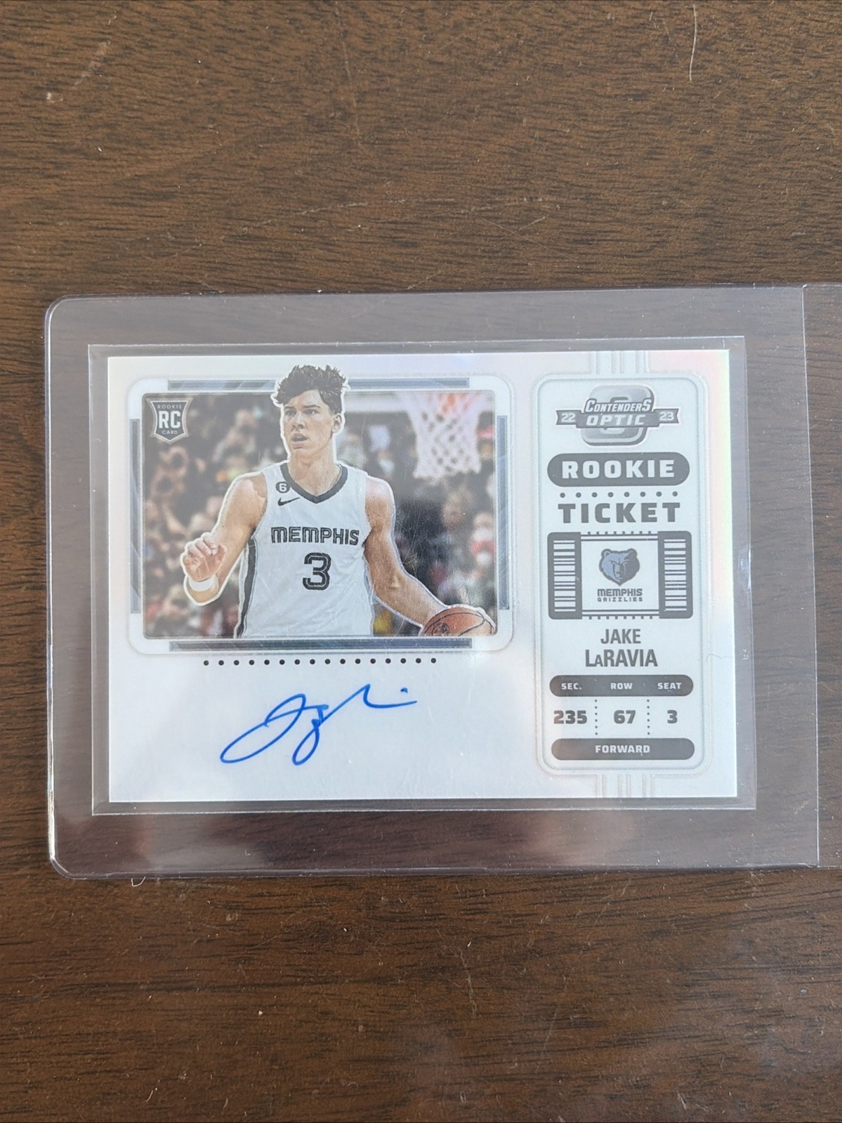 2022-23 Contenders Optic Jake LaRavia Rookie Ticket Auto 119 Lakers RC Silver