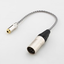 8core Grey 7N OCC 4pin XLR Balanced Male to 4.4mm Female Audio Adapter Cable