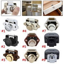 Push Button Cupboard Drawer Door Catch Lock Motorhome Camper Latch Knob Lock UK