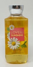 NEW BATH BODY WORKS LOVE SUNSHINE SHOWER GEL BODY WASH ALOE VITAMIN E 10 OZ