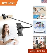 Gooseneck Tablet Holder with Page Turner Remote - Hands-Free Reading in Bed