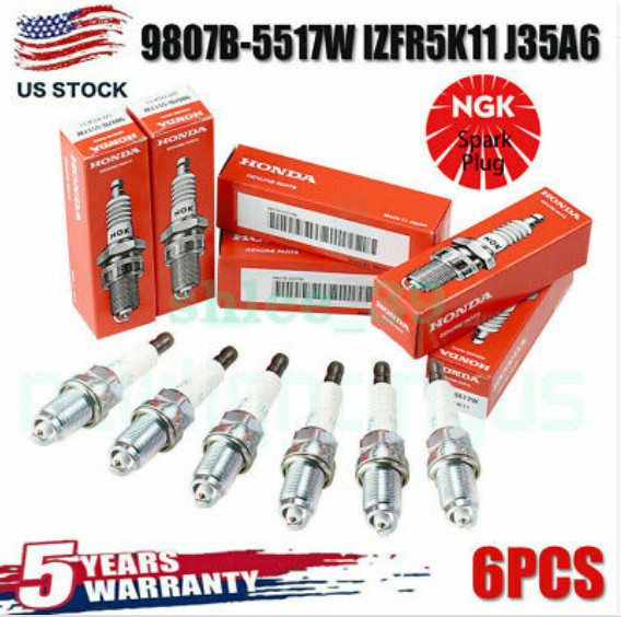 6Pcs NGK 3657 Laser Iridium Spark Plugs For Acura MDX Honda Odyssey Pilot IN
