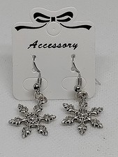 Snowflake Earrings, Handmade