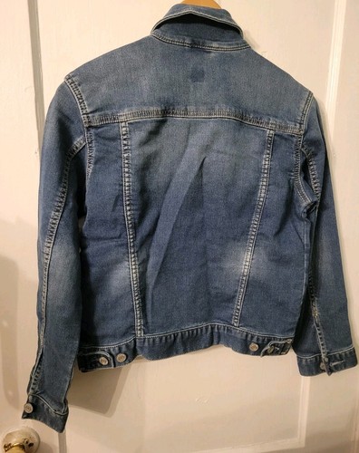 Jean Jacket Gap Kids Girls Unisex Vintage Denim Blue Size XL Regular Stretchable - Picture 2 of 6