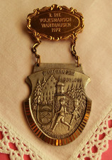Orden Medaille 1972 Warthausen  Schloß Wappen Das Wandern ist des Müllers Lust