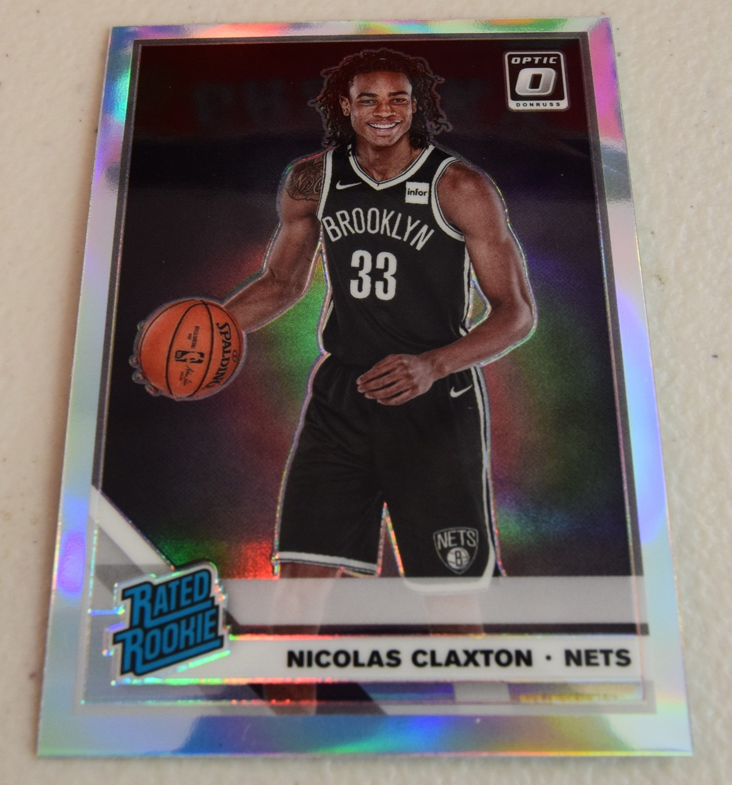 2019/20 Panini Donruss Optic Silver Wave Prizm Nicolas Claxton Rated Rookie #171