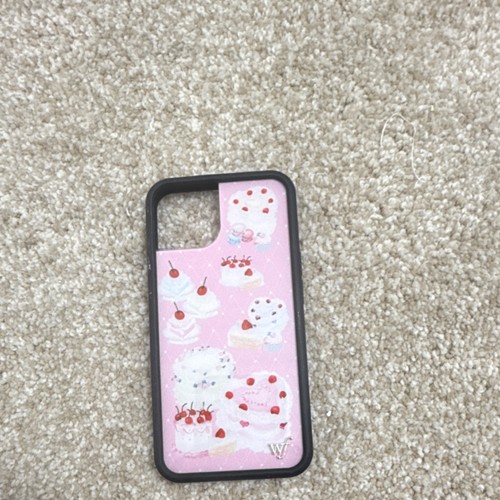 Wildflower Pink White Red Black Cake Pattern Hard Cover Plastic Phone Case