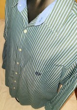 Chaps Hunter Green And Striped Men's Classy Dress Shirt Size XL