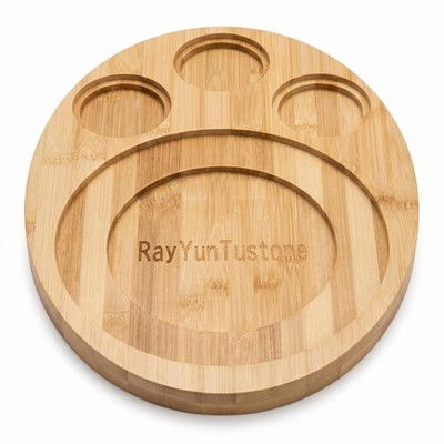 Wooden Cat Paw Tray with Cup Holders, 2-in-1 Raised & Flat Couch Desk for Bed...